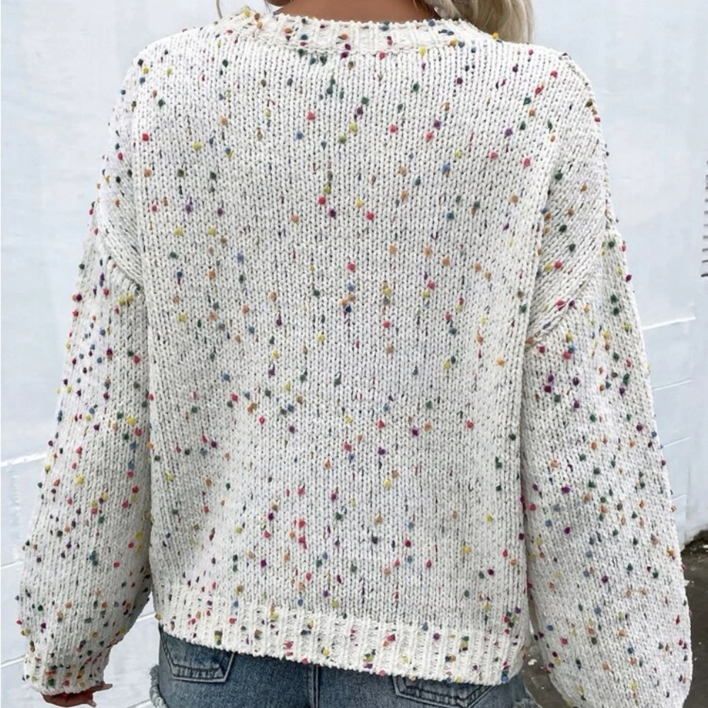 New popcorn knit long sleeve sweater - Picture 4 of 6